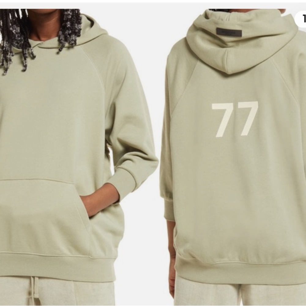 FEAR OF GOD ESSENTIALS
ESSENTIALS WOMEN'S 3/4 SLEEVE HOODIE - SEAFOAM